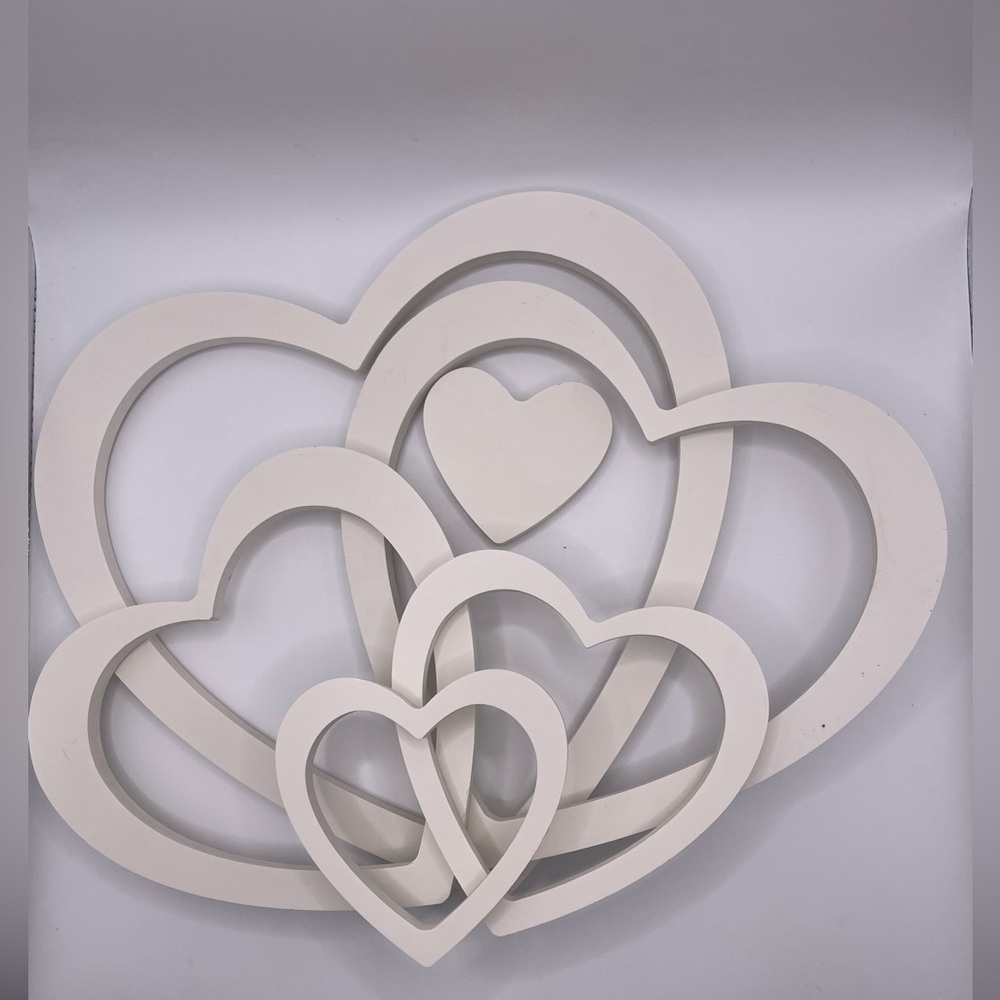 6 Piece Heart Wall Decor